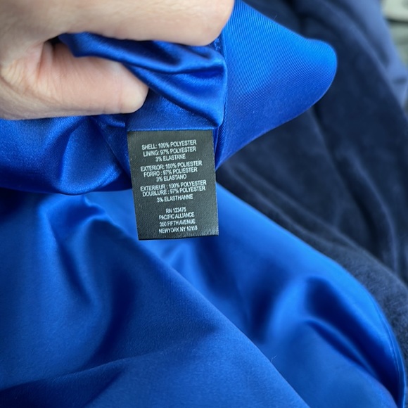 Tahari Hi Low Satin Dress with Pockets - Picture 6 of 6